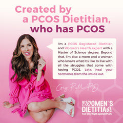 VITA-PCOS bottle on nightstand suggesting a regular daily supplement habit