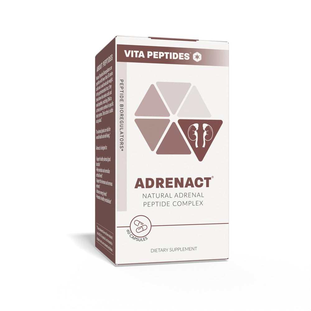 Vita Peptides Adrenact capsules closeup shows convenient dosage for energy support.