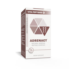 Vita Peptides Adrenact capsules closeup shows convenient dosage for energy support.