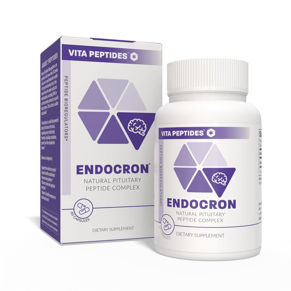 Vita Peptides Endocron bottle label view for daily wellness support
