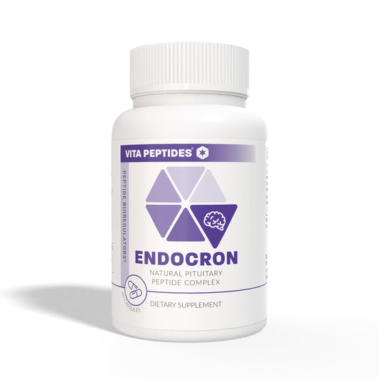 Vita Peptides Endocron capsules closeup for easy daily supplementation