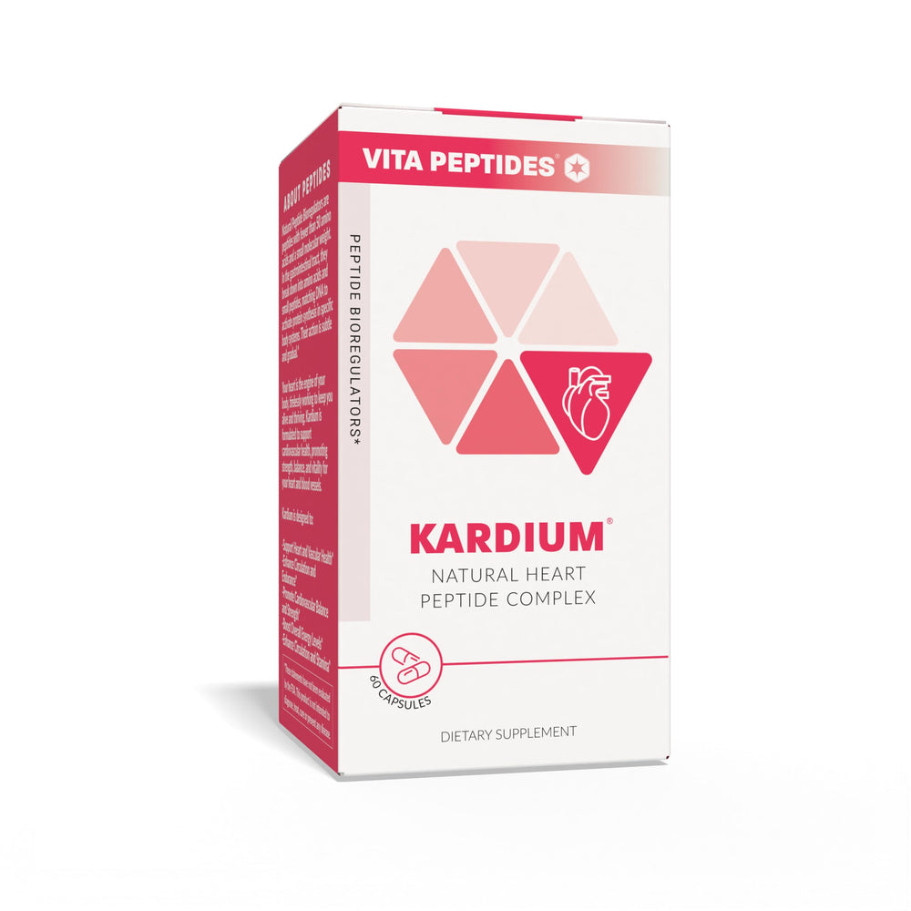 Vita Peptides Kardium label detail emphasizes USA-made cardiovascular wellness