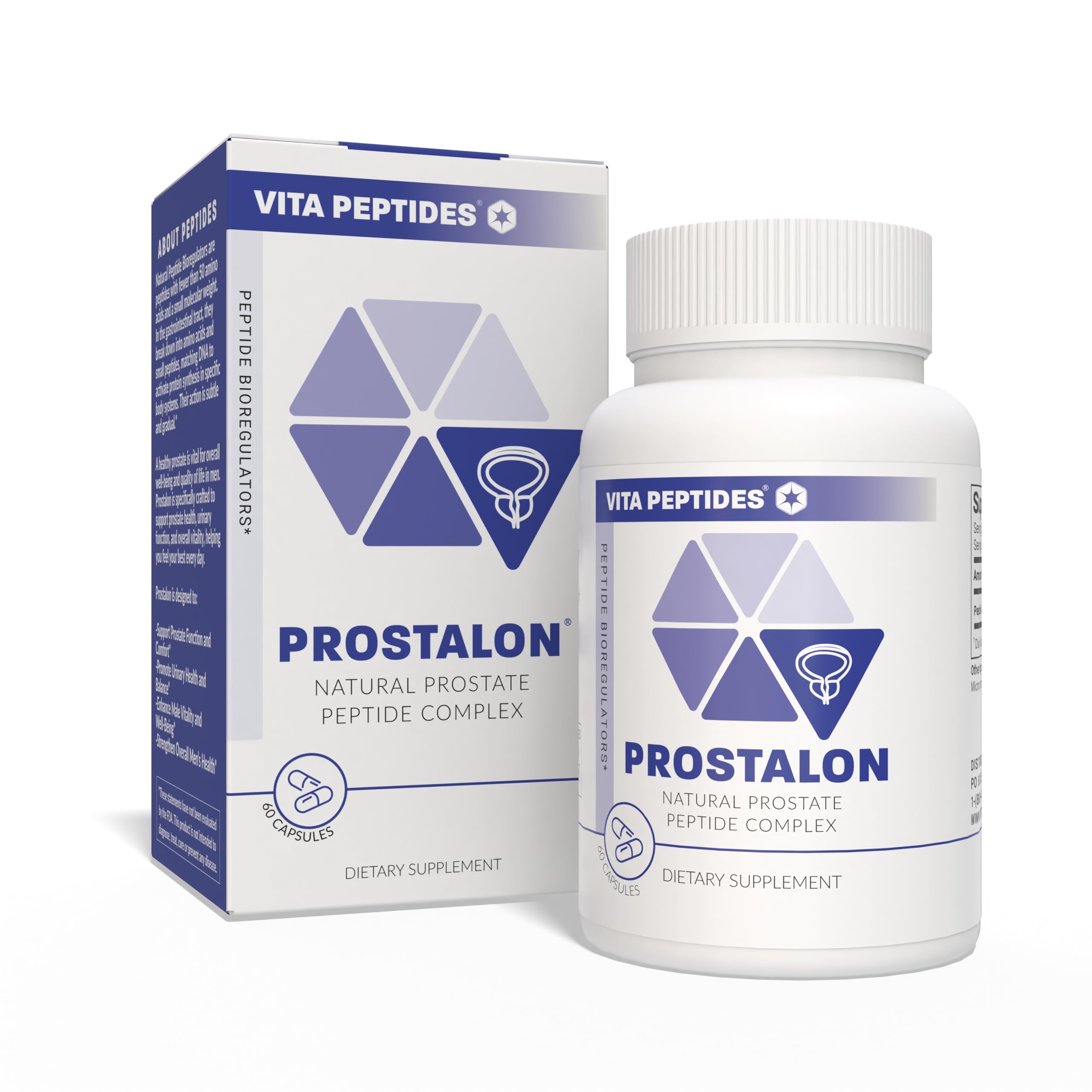 Vita Peptides Prostalon bottle label signals trusted prostate support