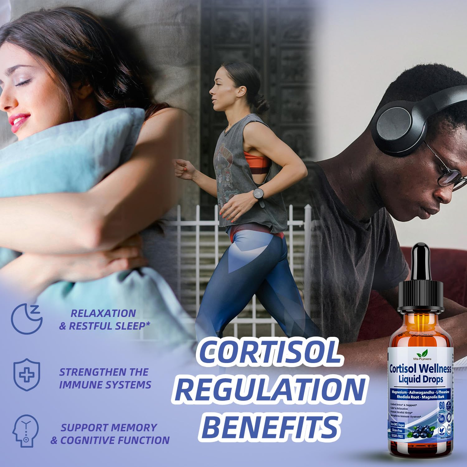 Vita PLynxera cortisol drops placed under the tongue for fast absorption