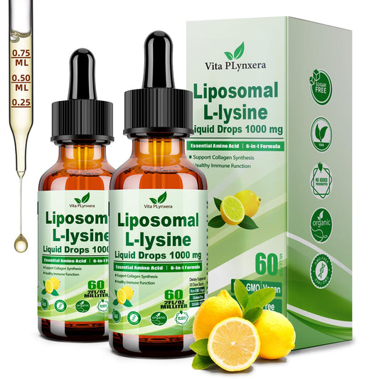 Vita PLynxera lysine liquid drops bottle high-potency 1000 mg per serving for immune and tissue support