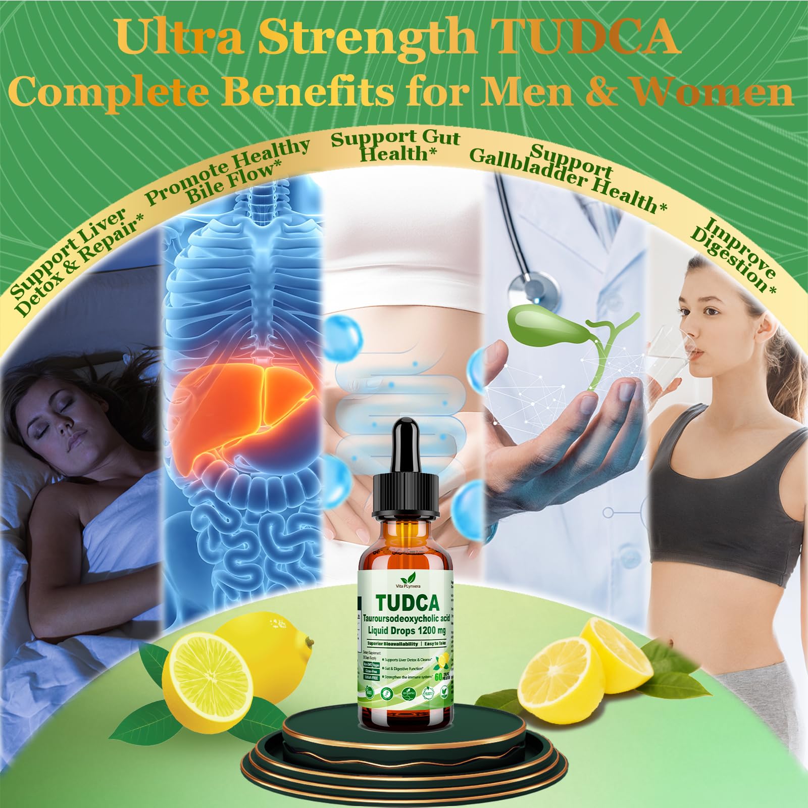 Vita PLynxera Tudca drops liquid texture highlights quick uptake and clarity.