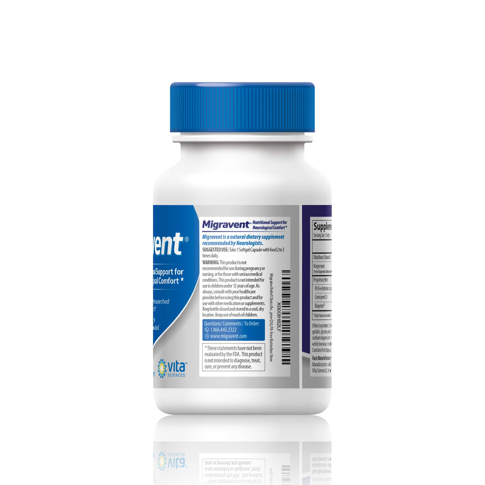 Vita Sciences Migravent Bioperine enhances nutrient absorption