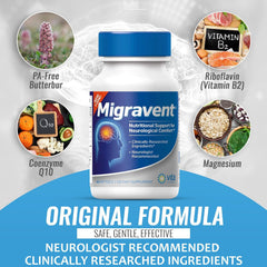 Vita Sciences Migravent GMP and NSF-certified seal on packaging