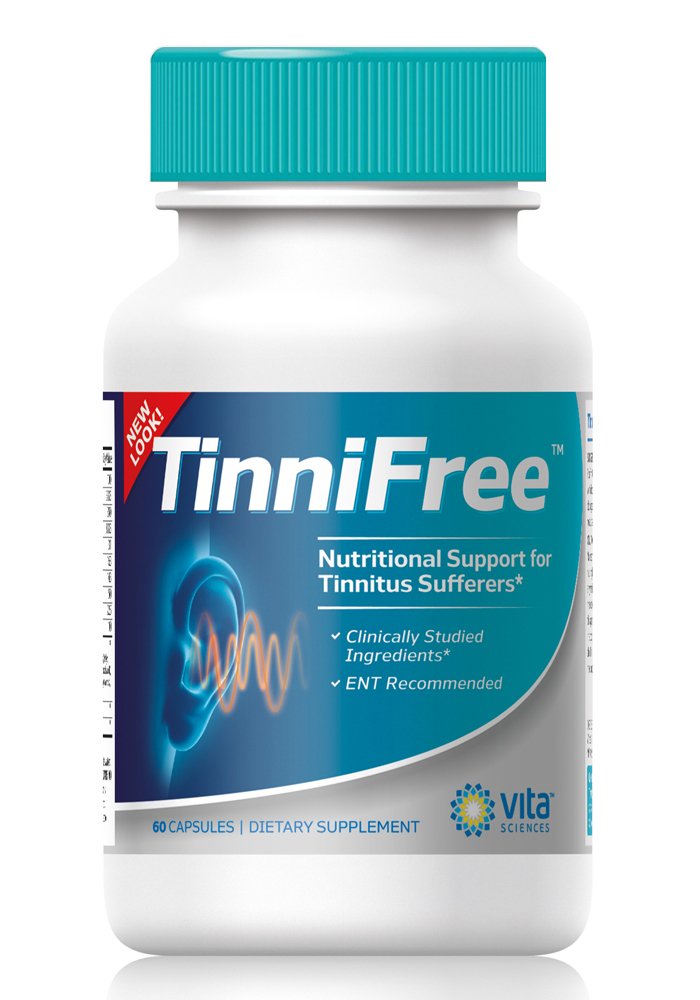 Vita Sciences Tinnifree bottle front may support ear comfort and daily use.