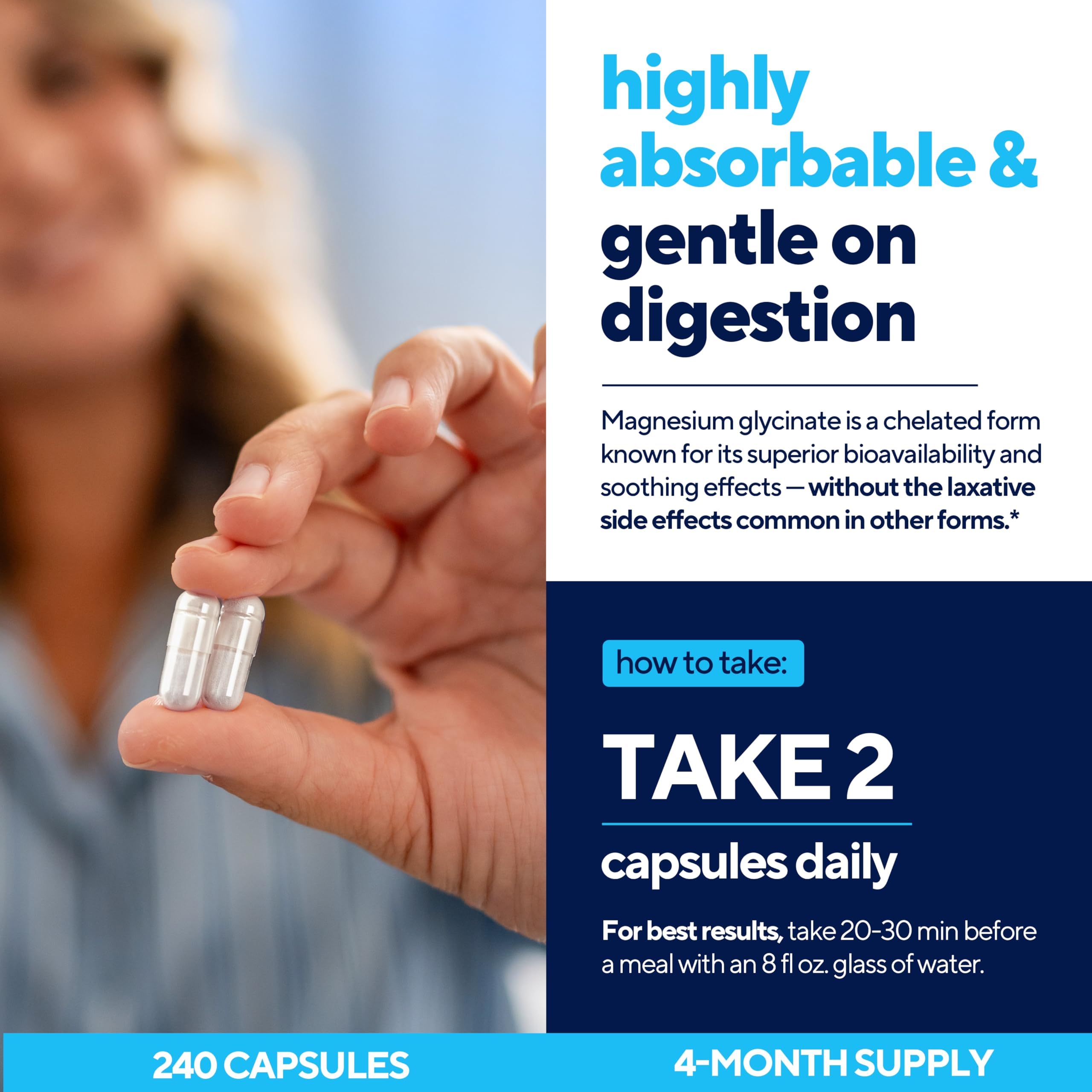VitaUp vegan capsules offer gentle magnesium for daily support