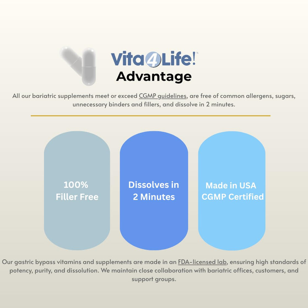 Vita4Life GMO-free vegetarian formula badge on packaging for dietary options.