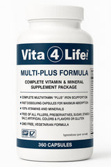 Vita4Life bariatric multivitamin packaging with GMP label for bariatric use.