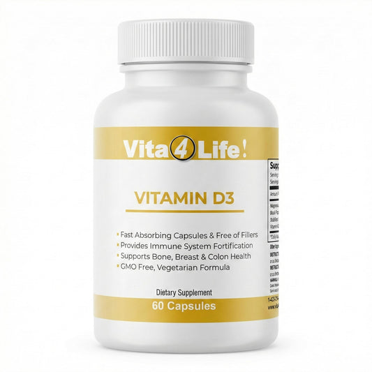 Vita4Life D3 K2 Magnesium bottle provides immune and bone support.