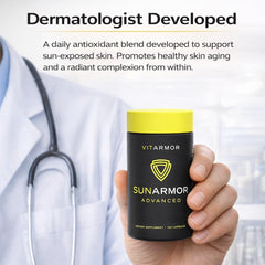 VitaArmor SunArmor Advanced packaging indicating vegan and gluten-free formula.