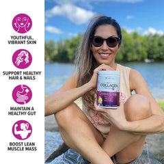 Vitauthority pink lemonade powder dissolves in water for refreshment