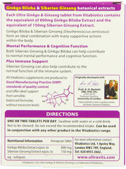 Vitabiotics Ultra Ginkgo Ginseng tablets on hand suggesting a simple daily routine.