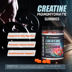 VitaBoost Creatine Gummies Strawberry Watermelon flavor close-up for workout fuel.