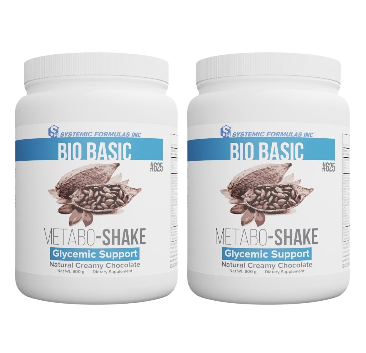 VitaBoost Systemic Formulas chocolate protein shake packaging, vegan and gluten-free protein for smoothies.