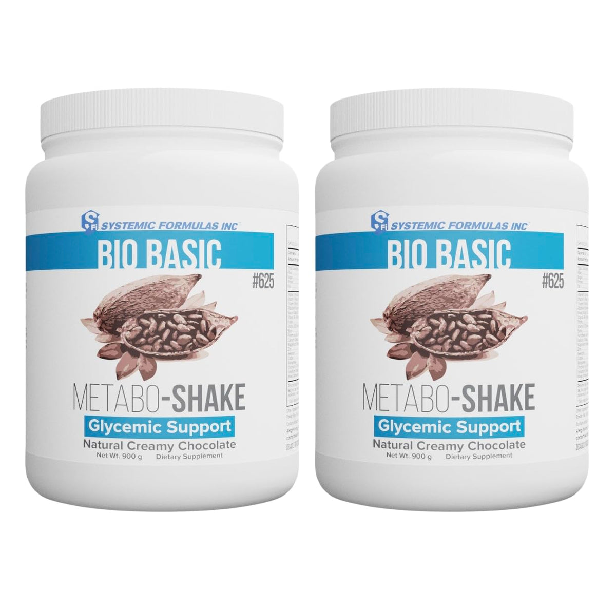 VitaBoost Systemic Formulas chocolate protein shake packaging, vegan and gluten-free protein for smoothies.