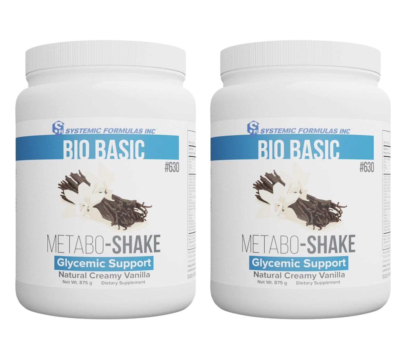 Vitaboost Systemic Formulas vanilla plant protein bottle for vegan, gluten-free shakes and smoothies