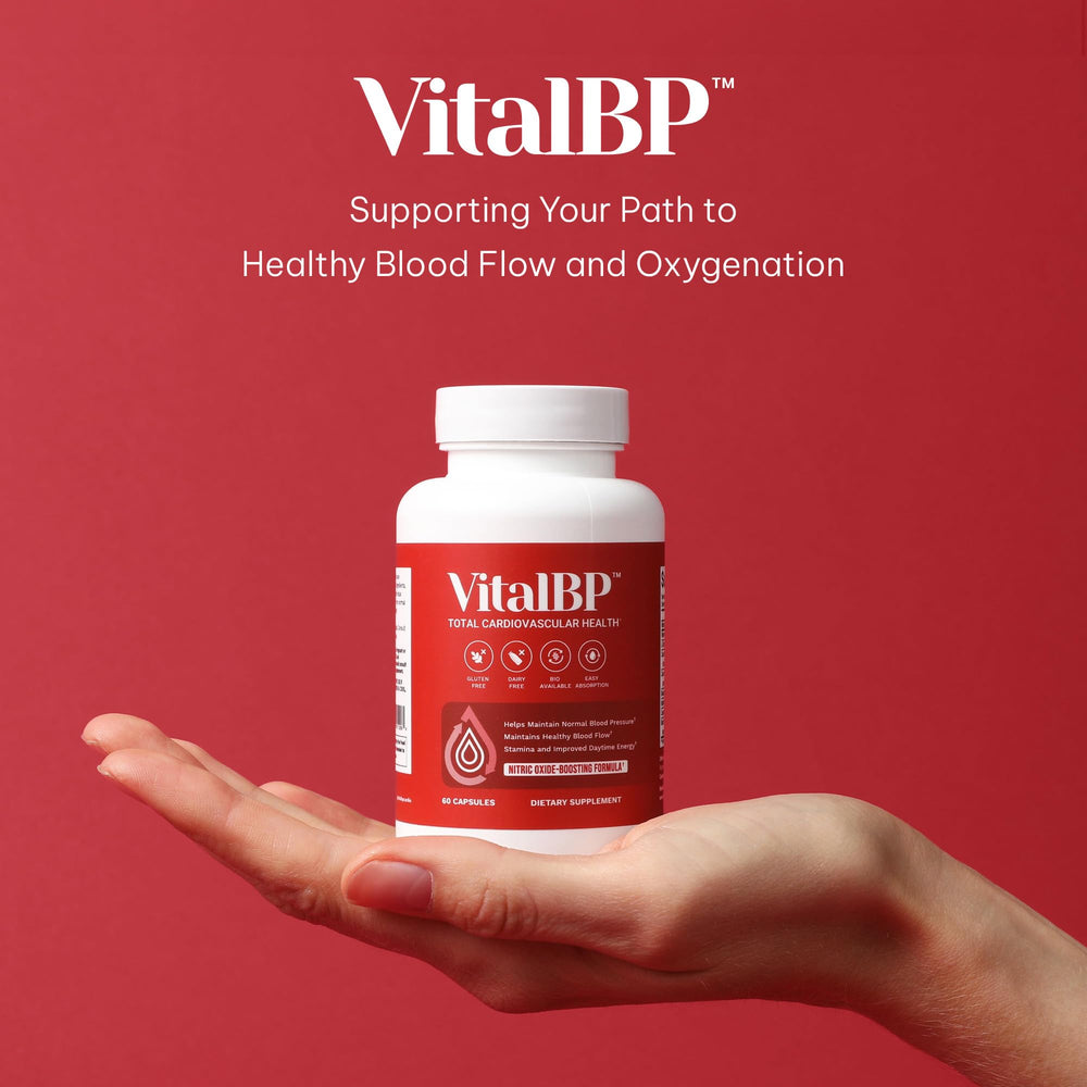 VitalBP D3 K2 capsules emphasize vitamin synergy for arterial health.