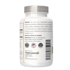 VitaCosmoX capsules on plain packaging emphasize clean ingredient lists for daily use