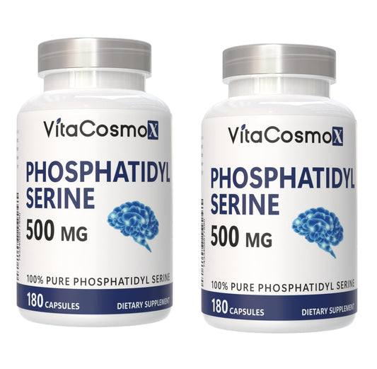 VitaCosmoX phosphatidylserine bottle for daily cognitive routines