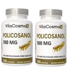 VitaCosmoX policosanol sugar cane extract bottle signaling a premium daily formula
