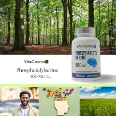 VitaCosmoX PS capsules closeup showing veggie capsules