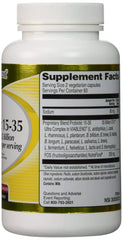 Vitacost brand logo on bottle label signals quality and transparency.