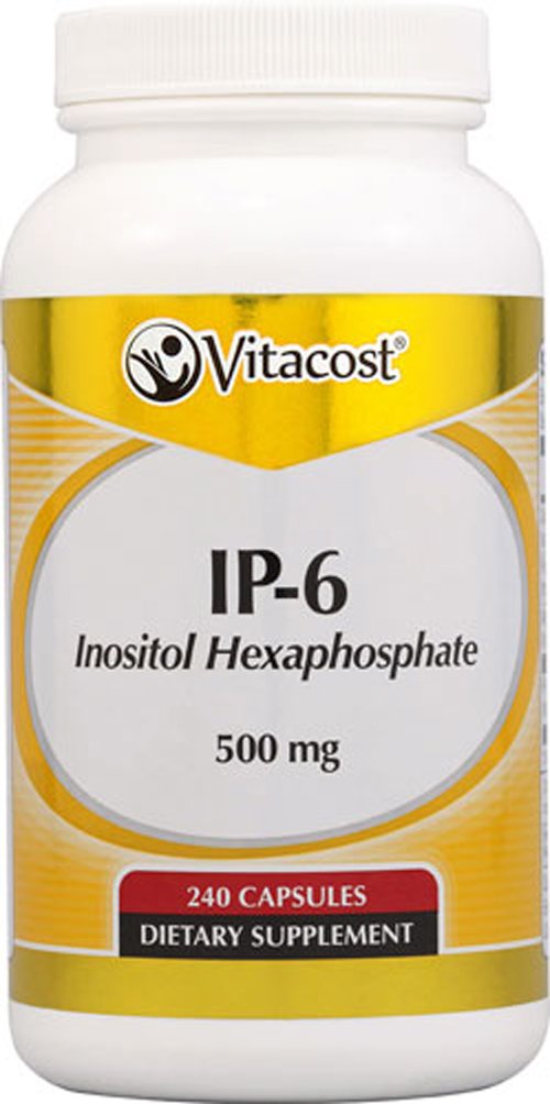 Vitacost IP-6 bottle pour for a simple daily supplement routine.