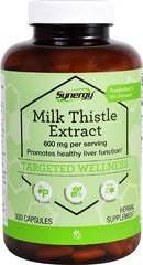 Vitacost Milk Thistle Extract bottle showing 600 mg per serving for liver support.