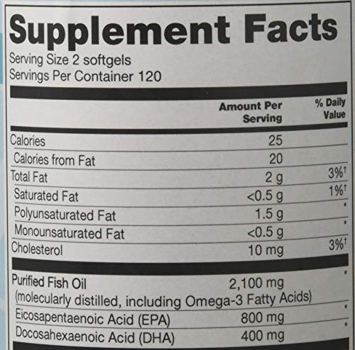 Purity seal on Vitacost Mega EFA Mini Gels package indicating purity.