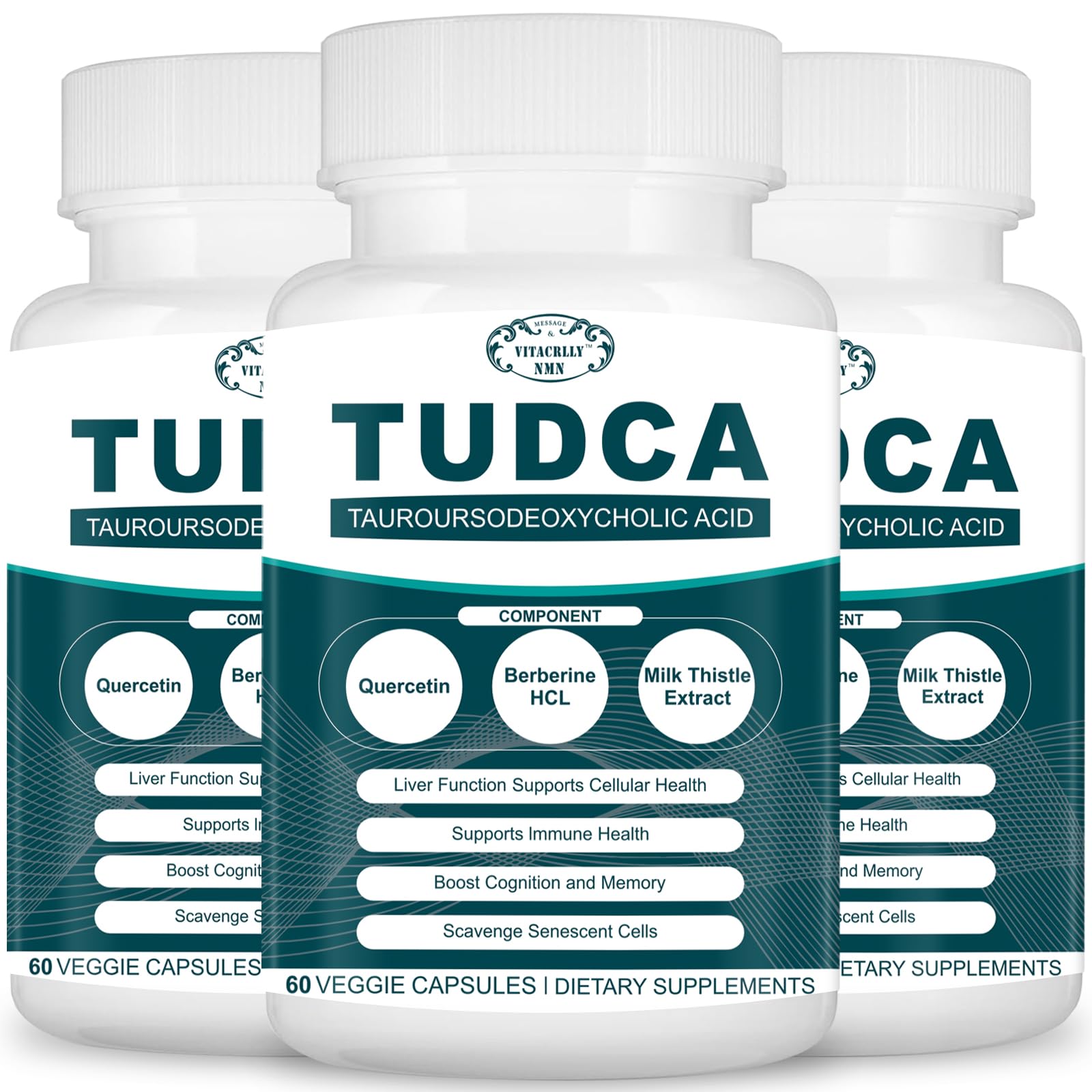 VITACRLLYNMN 2200mg TUDCA bottle for liver support.