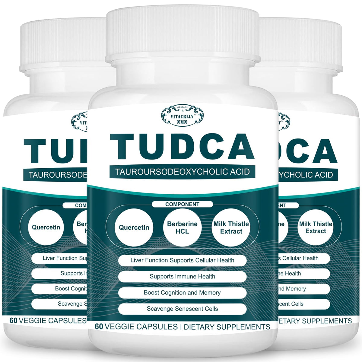 VITACRLLYNMN 2200mg TUDCA bottle for liver support.