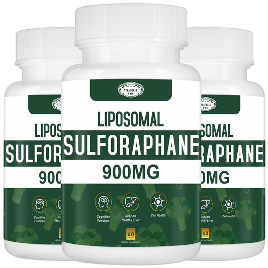 VITACRLLYNMN liposomal sulforaphane 900mg bottle on a clean label for strong antioxidant support
