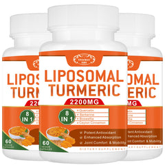 VITACRLLYNMN liposomal turmeric 2200mg capsules for enhanced absorption and joint support.