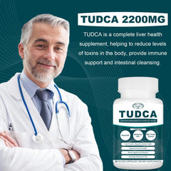 VITACRLLYNMN Tudca label highlighting vegan, GMO-free features