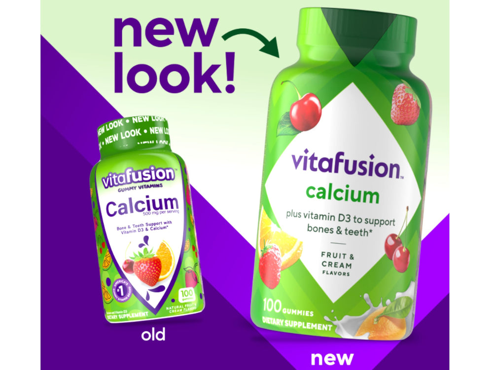 Vitafusion gummy close-up texture highlighting fruit and cream flavor