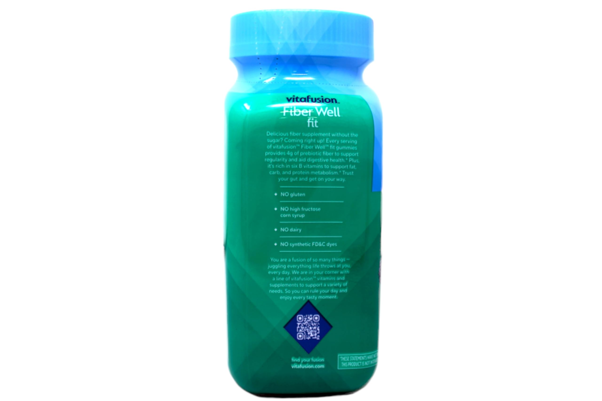 Vitafusion Fiber Well Fit berries flavor gummies, natural taste.