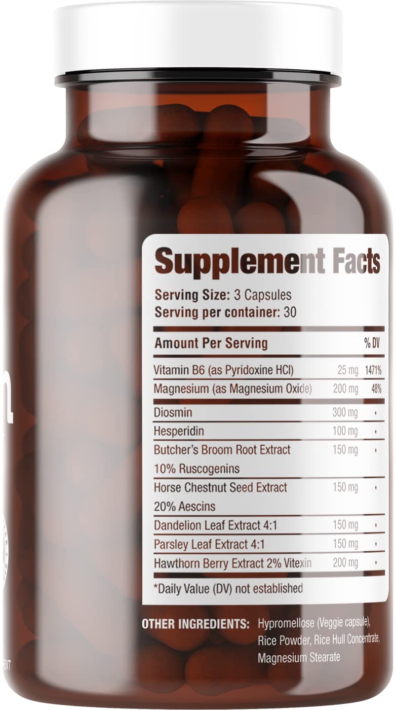 VitaHaven Trilotin bottle back highlights active ingredients like dandelion and parsley.