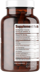 VitaHaven Trilotin bottle back highlights active ingredients like dandelion and parsley.