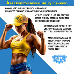VITAL 4U pouch close-up, highlighting coffee-chocolate-cherry flavor