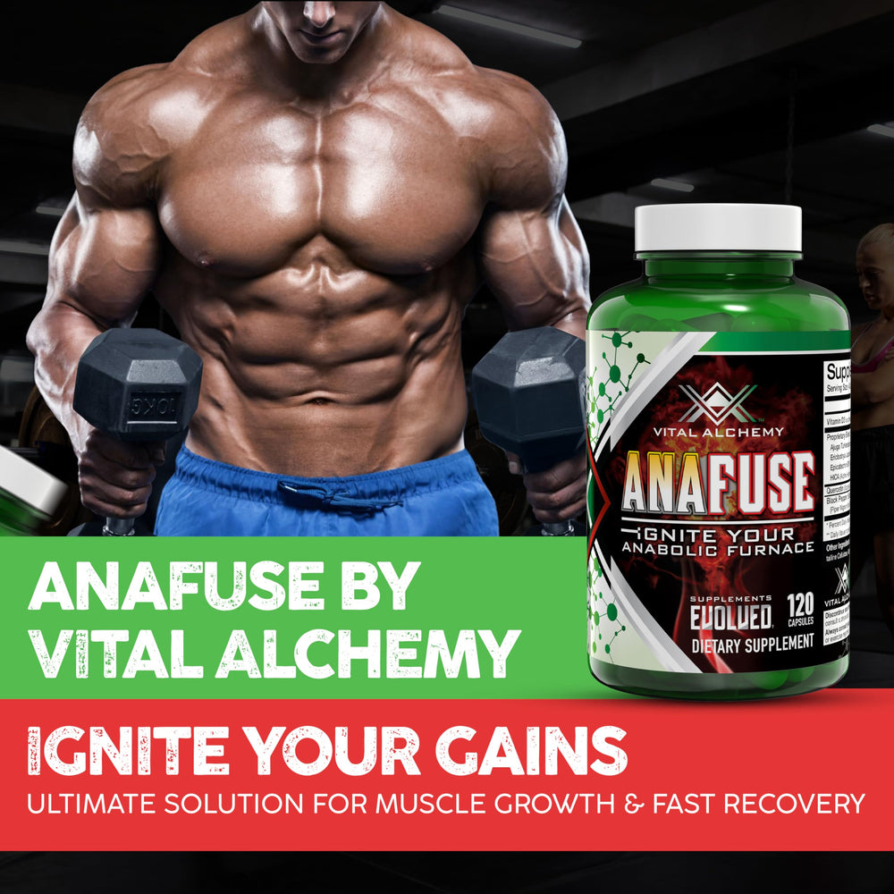 Vital Alchemy Anafuse epicatechin capsules highlight lean muscle support and faster post-workout recovery.