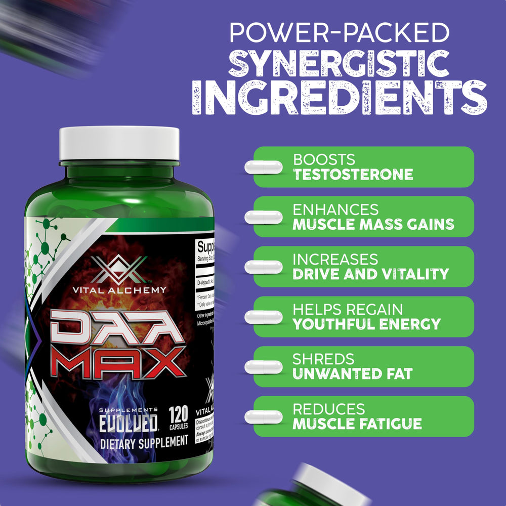 Vital Alchemy DAA MAX capsules pour for easy serving