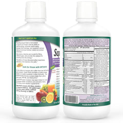 Vital Earth Minerals Detox label close-up emphasizes 70+ trace minerals.
