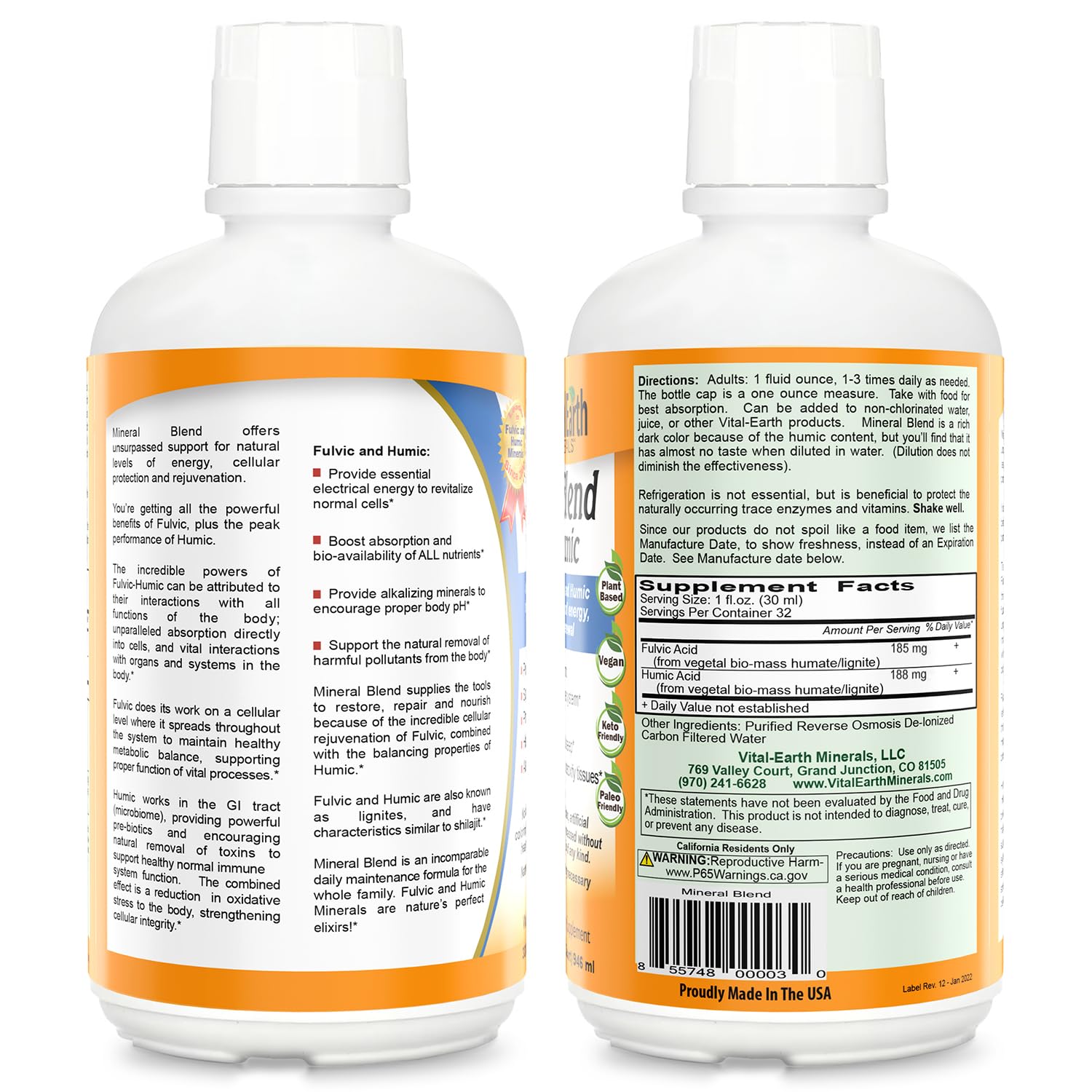 Vital Earth Minerals Detox pour showcases easy daily dosing for energy and balance.
