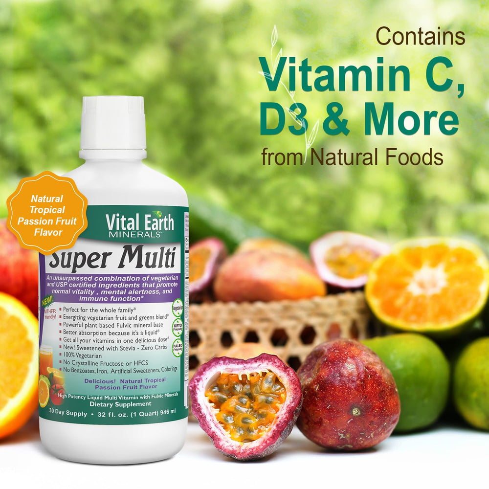 Vital Earth Minerals Detox dietary scoop demonstrating convenient daily administration.