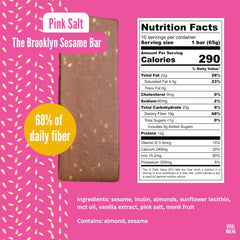 Vital Halva sesame bar cross-section showing sesame and almonds texture.