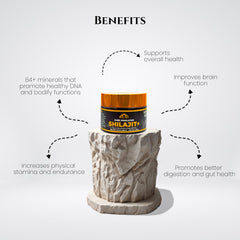 Vital Hill premium shilajit resin closeup highlights pure minerals and texture.